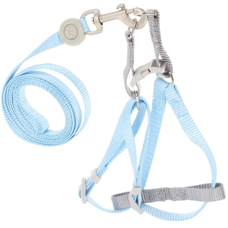 DEEPCRAFF Cat Harness for Walking Sky-Blue Cat Leash and Harness Set 1 Set