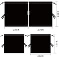 thumbnail image 3 of shiyou-Set of 3 Car Privacy Curtains, Car Window Covers for Sleeping in Car for Camping SUV Van, Include 1 Rear Seat Divider Curtain & 2 Side Windows Divider Curtain Baby Shades, Black,(RX-032-US), 3 of 4