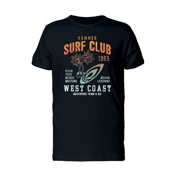 Surf Club Summer. West Coast Tee Men's -Image by Shutterstock