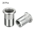 thumbnail image 2 of Uxcell M10 304 Stainless Steel Rivet Nuts Flat Head Insert (20- Pack), 2 of 3