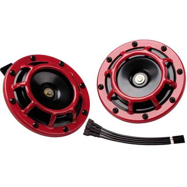 FARBIN - Bocina de coche de 12 V, súper tono, bocinas de motocicleta de tono alto/tono bajo, con par
