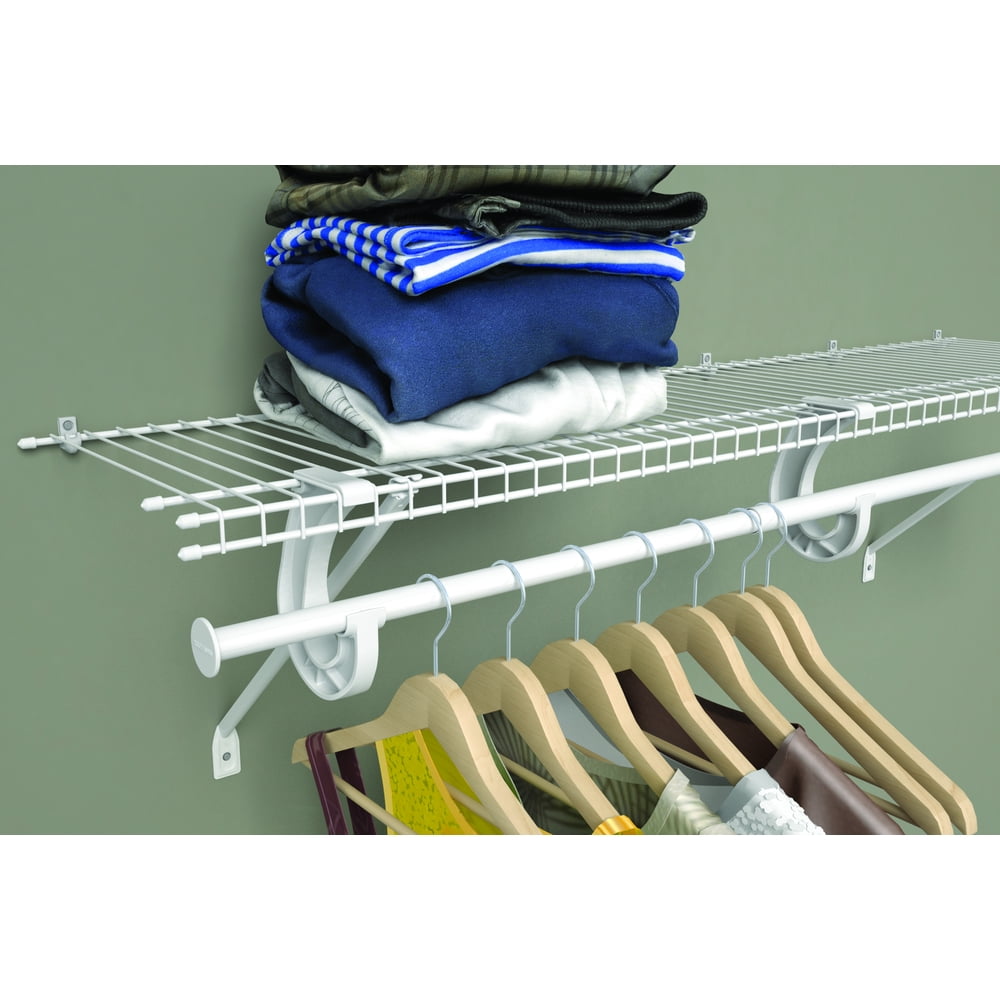 Closetmaid Adjustable 46ft Hanging Closet Rod Wire Shelf Accessory Kit
