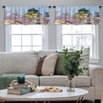 thumbnail image 4 of LALILO Kitchen Curtain Valance Castle Light Sakura Rod Pocket Window Curtain 52"x 18" Set of 2, 4 of 7