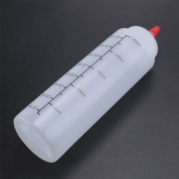 12-Pack 8 Oz Condiment Squeeze Bottles with Red Tip Cap - Plastic Squirt Bottle for Ketchup, Sauces, Syrup