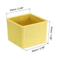 thumbnail image 2 of Unique Bargains 2.5' Square Plastic Succulent Planter with Drainage Flowerpot Container, Yellow 3 Pack, 2 of 5