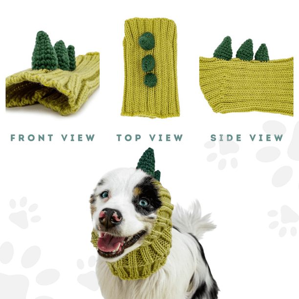 Zoo Snoods Triceratops Dinosaur Dog Costume with Warm Ear Wrap Hood | Soft  Yarn Ear Covers | Perfect for Dog Costumes, Outfits, and Cosplay | Large  Breed Dogs - Walmart.com