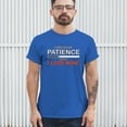 thumbnail image 3 of Tee Hunt Find Your Patience Before I Lose Mine Funny T-Shirt Sarcasm Men's Tee, Blue, 3X-Large, 3 of 5