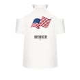 thumbnail image 5 of Tops con estampado de día de la independencia de manga corta con cuello en V para mujer a la moda para mujer Fridja  hjk4811, 5 of 5