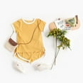 thumbnail image 4 of Baby Girl Golf Outfit 18-24 Months Kids 2 Piece Summer Outfits Solid Color T-Shirt and Elastic Waist Short Sets for Boys Girls, Ages 9 Months-13 Years, 4 of 9