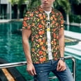 thumbnail image 6 of Lsque Fruits Peach Pattern Mens Polo Golf Shirts Funny Graphics Shorts Sleeve Button Shirts Baseball T-shirt-XX-Large, 6 of 7