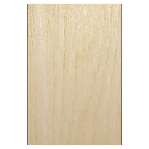 Rectangle Solid Wood Shape Unfinished Piece Cutout Craft DIY Projects - 4.70 Inch Size - 1/8 Inch Thick
