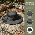 thumbnail image 4 of Solaris Sun Hat for Women and Men, Wide Brim Summer Outdoor Bucket Boonie Hat for Hiking, Safari and Gardening, Gray, 4 of 5