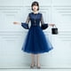 thumbnail image 3 of El vestido de noche se puede usar en ocasiones normales, elegante vestido pequeño de encaje de longitud media que adelgaza., 3 of 6