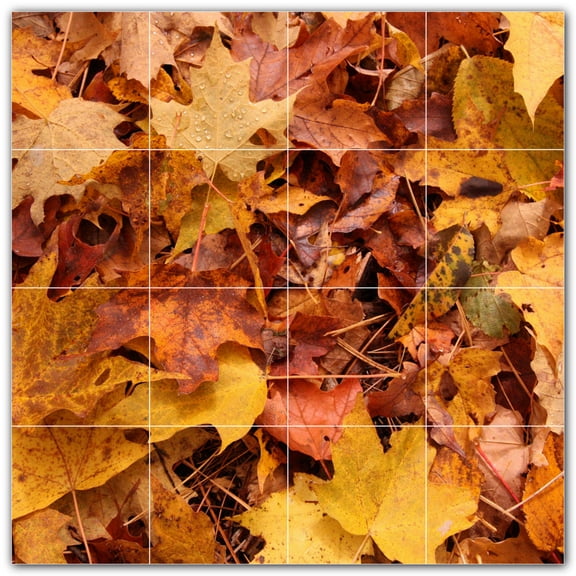 Picture-Tiles.com: Autumn Ceramic Tile Wall Mural WAL500037-44XL. 48"W x 48"H using (16) 12" x 12" Ceramic Tiles-Satin Finish