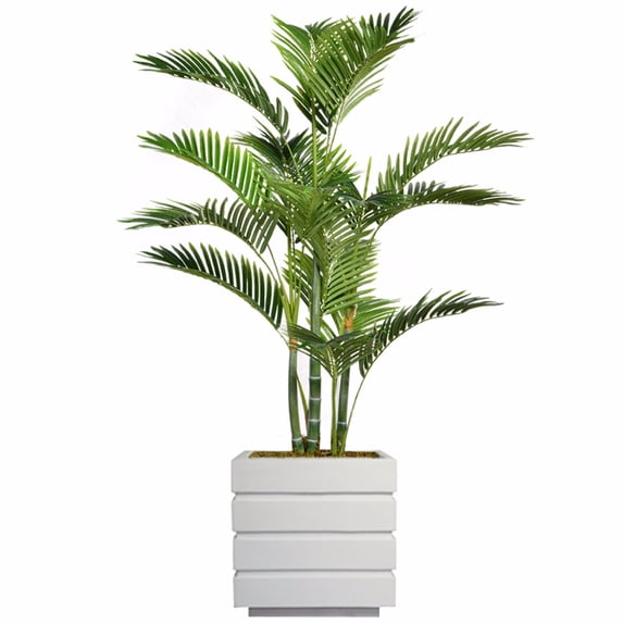 Vintage Home Artificial Faux Real Touch 54" Tall Palm Tree With Burlap Kit And Fiberstone Planter