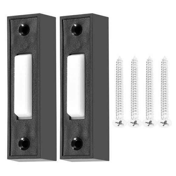 2Pcs Universal Garage Door Opener Switch 41A4166 Lighted Wall Mounted Push Button Black Finish with White Center