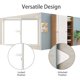 thumbnail image 5 of Paquete de 4 cerraduras de seguridad para puertas corredizas para niños - Seguridad para armarios y ventanas - Adhesivo 3M fuerte pero fácil de limpiar - No se necesitan llaves, tornillos ni herramientas (blanco) ER, 5 of 5