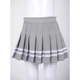 thumbnail image 4 of iixpin Girls' School Uniform Pleated Skirt Set Classic Japanese Anime School Girls Sailor Dress Shirts Student Suit Grey 9-10, 4 of 7