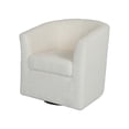 thumbnail image 2 of Noble House Modern 360° Swivel Teddy Fur Accent Arm Chair for Living Room, White, 2 of 10