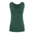 thumbnail image 3 of Ohufall Nursing Tank Tops for Women Summer Solid Casual Sleeveless Maternity Shirts for Breastfeeding Women V-Neck Pregnancy Tanks, 3 of 4