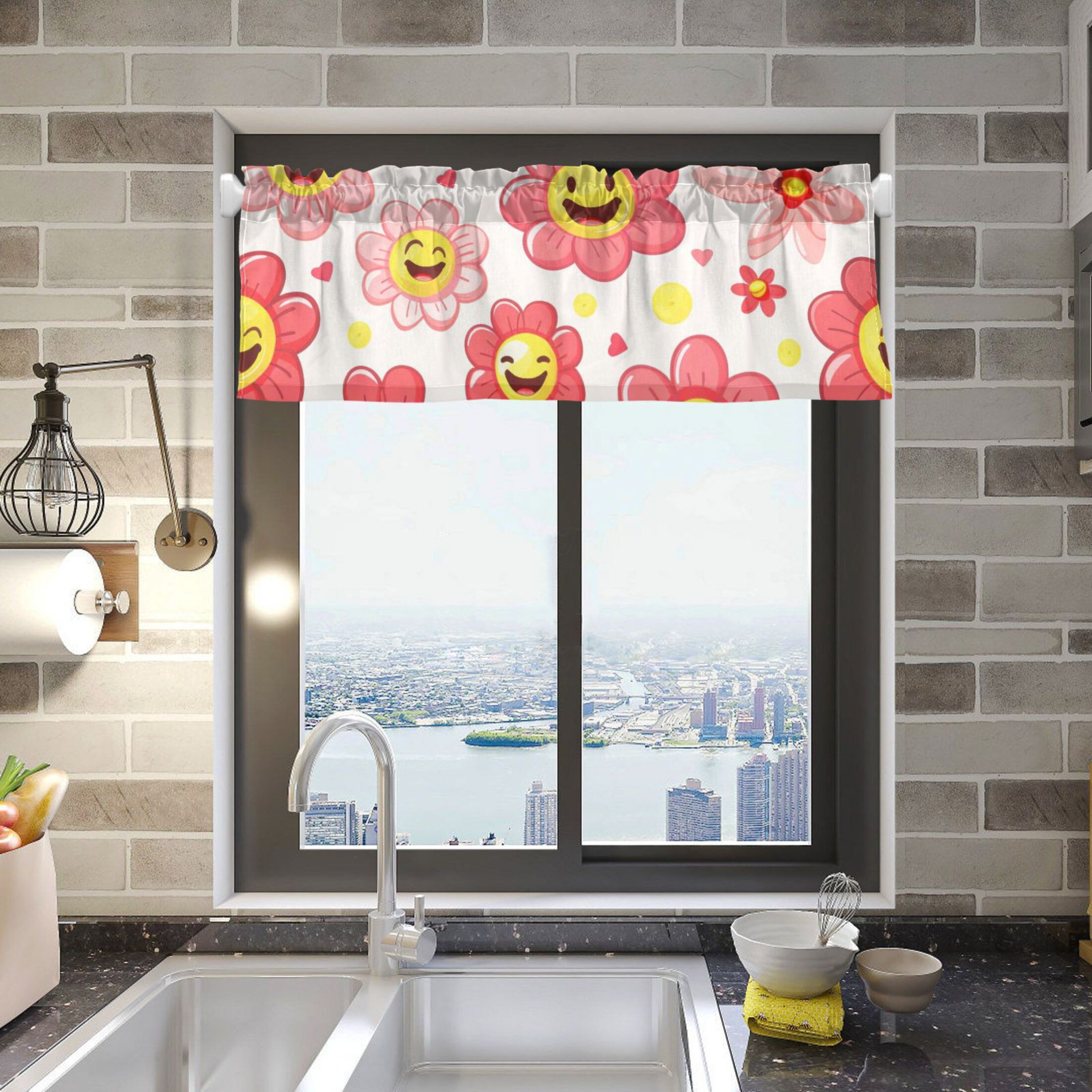 Cute Cinnamoroll Sanrio in Cup Valance Curtains 54