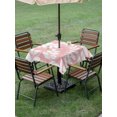 thumbnail image 4 of Outdoor Tablecloth with Umbrella Hole for Patio/Picnic/Party/Camping, Pink Leaves Waterproof Table Cloth Square Cover Washable, Farmhouse Botanical Leaf Branch Vintage Modern (54"x 54"), 4 of 9