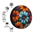 thumbnail image 4 of Balery Colorful Blooming Flowers Cubiertas para Neumáticos - Protector Resistente para Neumáticos de Camioneta, SUV, Remolque, Camper y RV-16 inch, 4 of 6