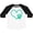 White and Black, variant on Inktastic Teal Heart with Paw Print Boys or Girls Toddler T-Shirt