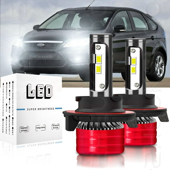 For 2008-2011 Ford Focus Headlights 9008/H13 LED Light High and Low Beam Bulbs 2pc