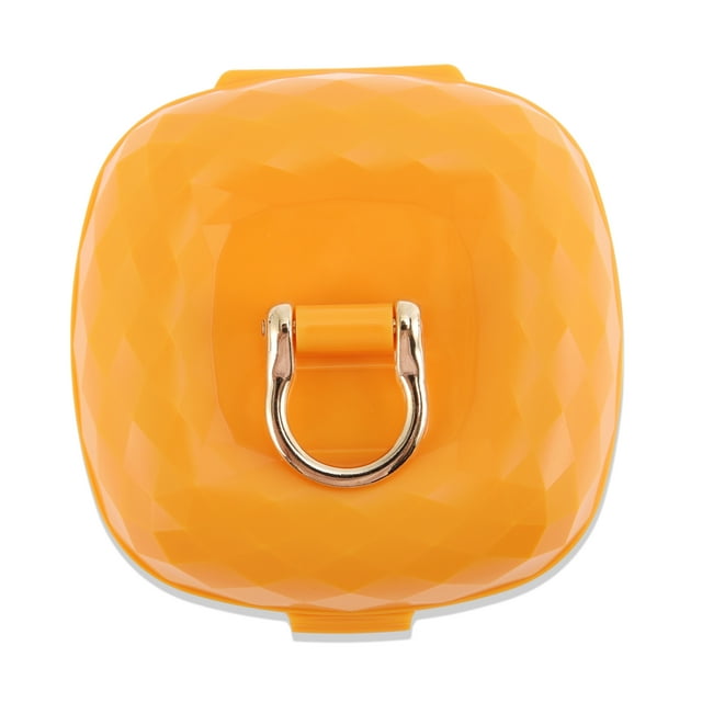 Organizador de joyería de 1 pieza multifuncional con espejo Unique Bargains Caja de joyería PP TPE aleación de zinc naranja