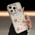 thumbnail image 2 of Funda de teléfono YTanazing para iPhone 16 Pro Clear Cute 3D Stars, 2 of 6