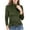 *Army Green, variant on VBVC Women's Mock Neck Velvet Long Sleeve Pullover , Ladies' Slim Fit Stretch Top , Fall Winter Casual Layering Shirts For Women, S-2XL