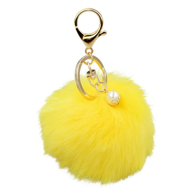 Bangcool Porte-Clés Mode Créatif Pompon Pendentif Sac à Main Charme Cellulaire Charme