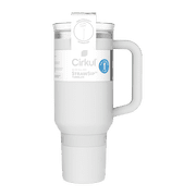 Cirkul 40oz. All-Day StrawSip™ Tumbler, Double-Wall Insulated Stainless Steel Tumbler with Handle, Pearl