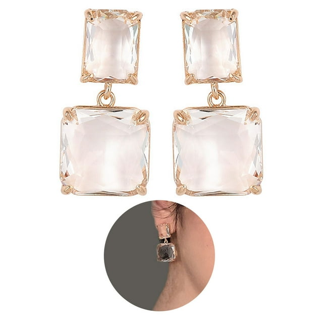 rhinestone earring rhinestone stud earring rhinestone cube earring transparent rhinestone earring transparent rhinestone stud earring