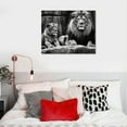 thumbnail image 4 of JRXY Lion and Lioness Canvas Wall Art Black and White Lion Poster Wild Animal Art Lion Wall Pictures African Lion Canvas Wall Art Modern Animal Pictures for Living Room Bedroom Office picture1, 4 of 4