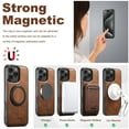 thumbnail image 7 of Allytechgroup Magnetic Compatible with iPhone 15 Plus Case with Stand, Compatible with Magsafe 360° Rotatable Ring Holder Stand Shockproof Protective Back Cover for Apple iPhone 15 Plus, Brown, 7 of 7