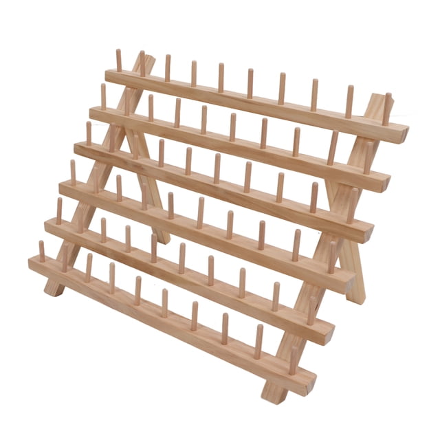 Ratch de Roscas de Madera, Bobina de 60 CARRETES DE BRICOLAJE POR SOPORTE DE ROSCA PLEGABLE DE ALMACENAMIENTO FÁCIL PARA BORDADO