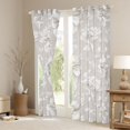 thumbnail image 3 of Homewish Ribbon Bow Tie Blackout Curtains Set of 2 (52x84 Each),Rustic Flower Print Window Curtains,Gray Bowknot Curtains and Drapes For Kids,Breathable Home Decor, 3 of 6