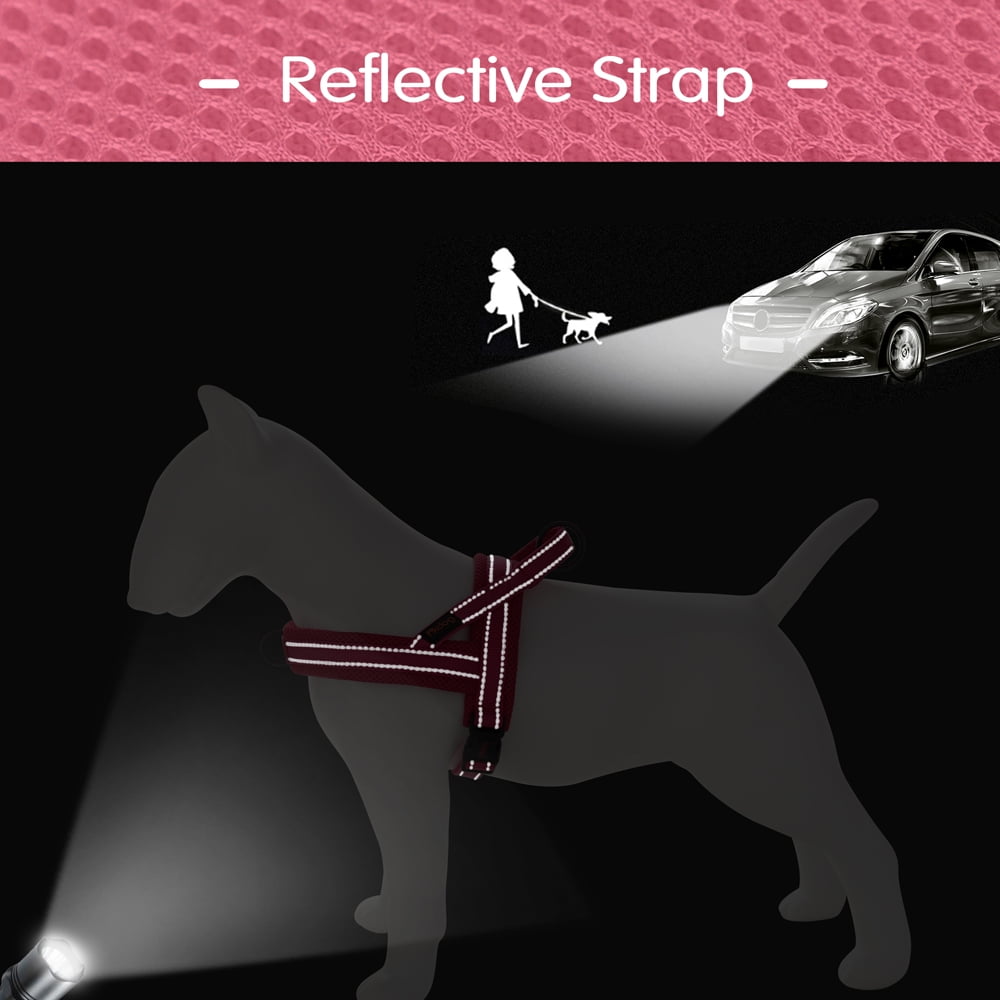 Pet Artist No Pull Dog Pet Dog Harness Reflective Nylon Mesh Padded with Handle Front Leading