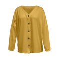 thumbnail image 4 of Ltctricy Cardigan Sweaters for Women Plus Size Long Sleeve V Neck Button down Knit Cardigans Soft Casual Outwear Coats(Yellow,X-Large), 4 of 4