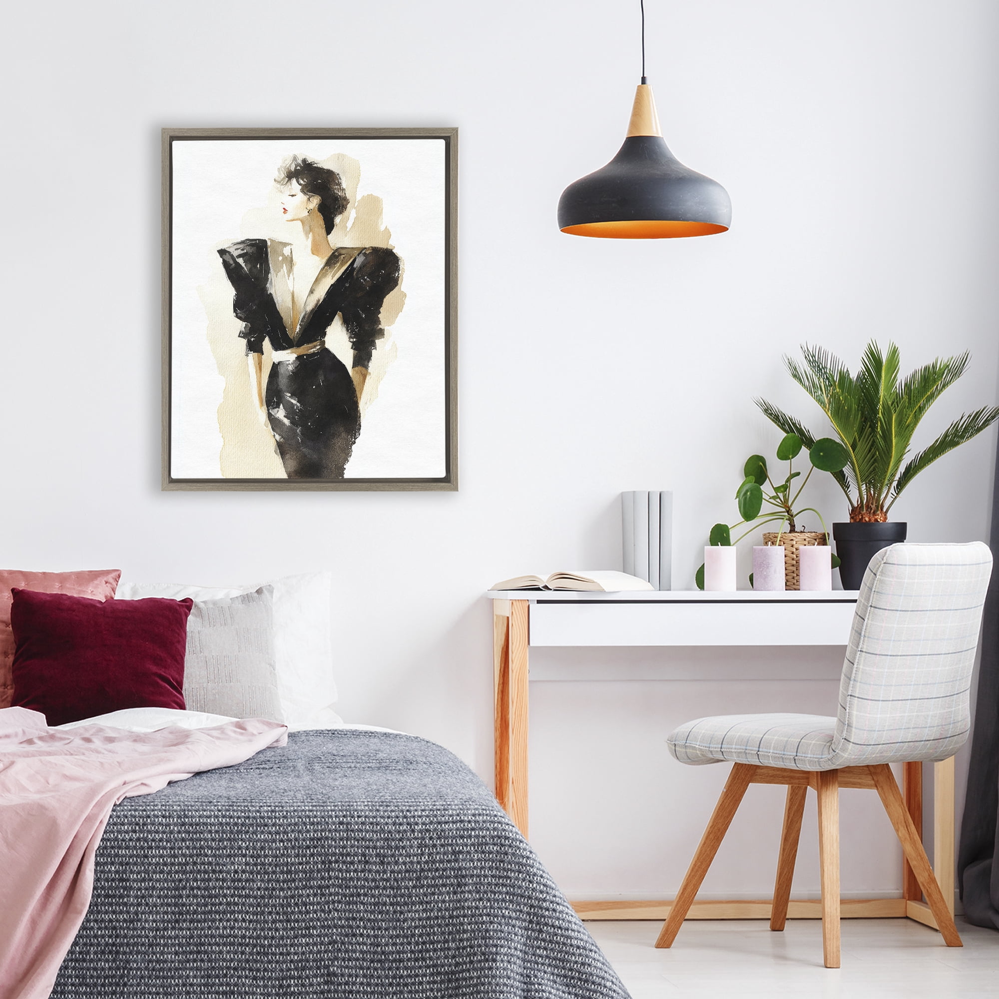Stupell Industries Timeless Velvet Attitude Brown Framed Floater Canvas Wall Art, design by Svetlana Aleynikova
