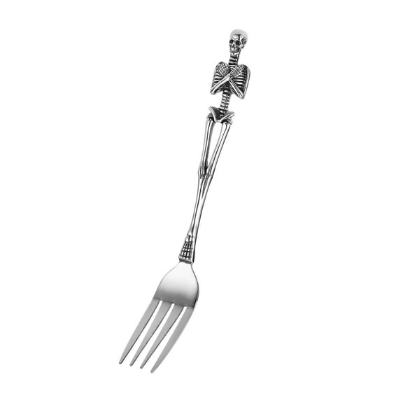 HZMAN Dinner Fork Stainless Steel Flatware Fork Gothic Skull Tableware for Home Kitchen Restaurant