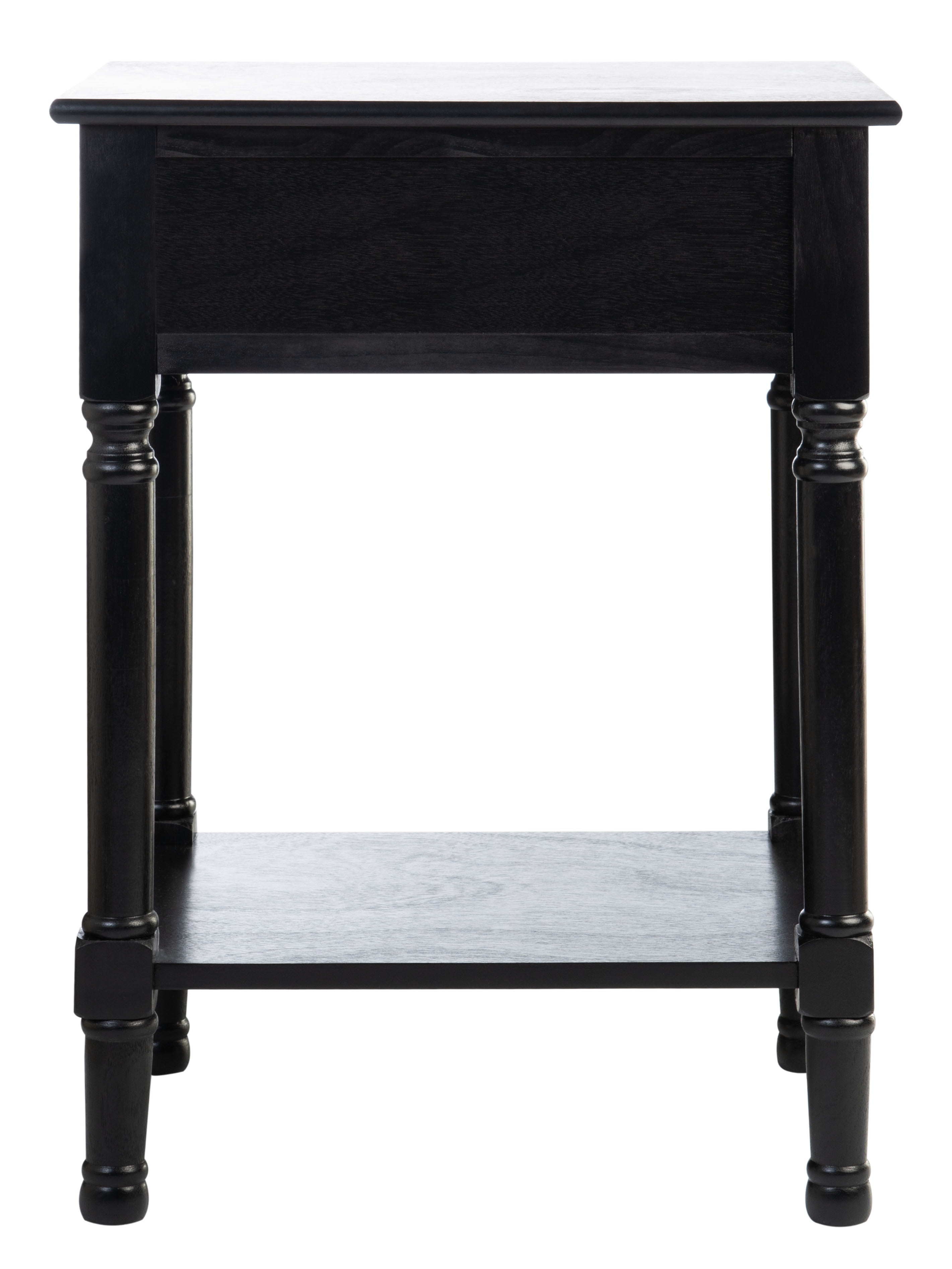 SAFAVIEH Peyton French Black Rectangle Wood Storage End Table (19 in. W x 15.8 in. D x 26 in. H)
