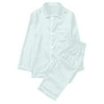 thumbnail image 3 of YYDGH Matching Jammies for Families Pajamas Sets Two-Piece Pj Sets Long Sleeve Sleepwear Satin Soft Button Down Loungewear Set, 3 of 6