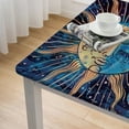 thumbnail image 5 of Acheng Moon Stars Psychedelic Art Square Fitted Table Cloths 100% Polyester Fiber 52*52, 5 of 8