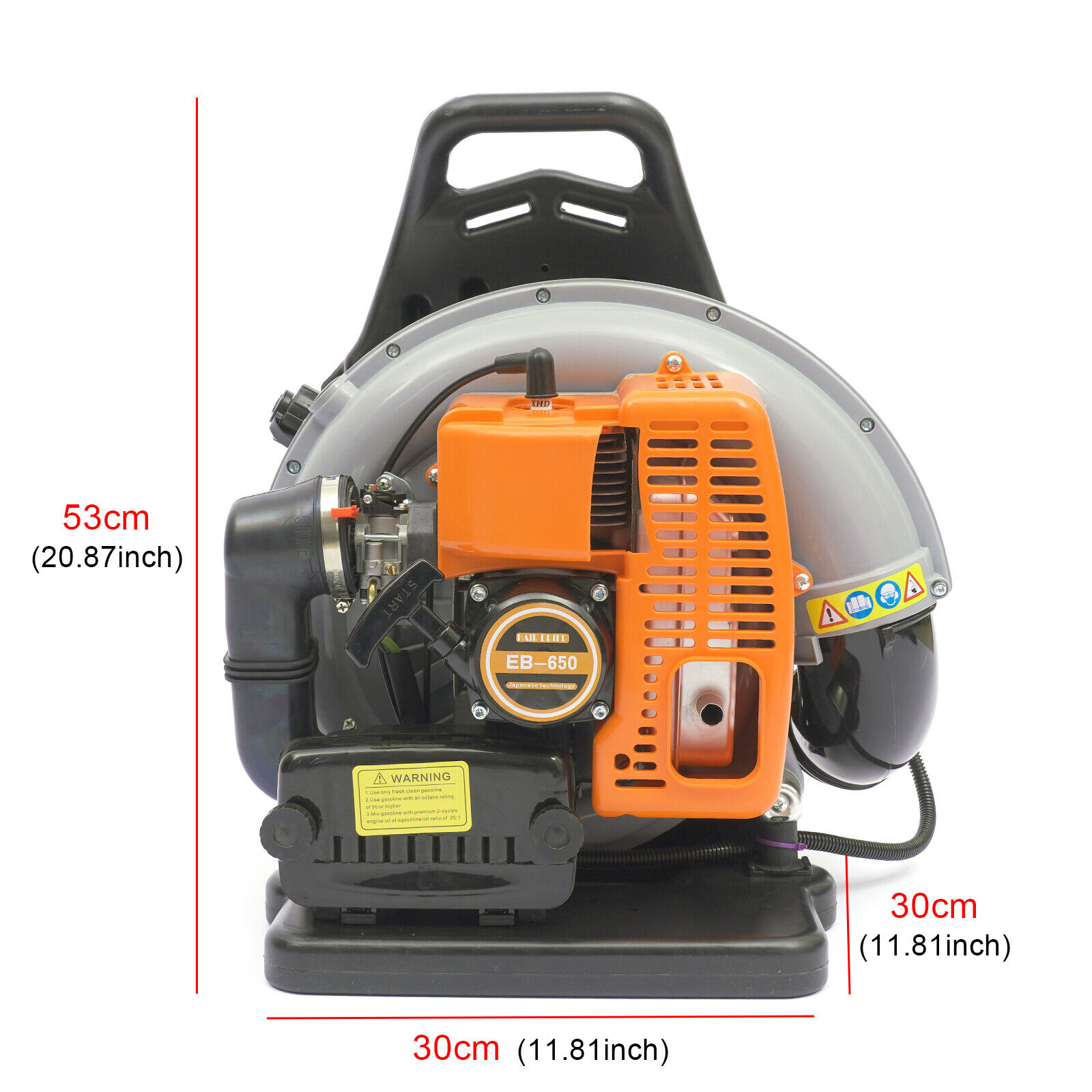 Miumaeov 65CC 2 Stroke Commercial Gas Powered Yard Grass Lawn Blower Backpack Leaf Blower