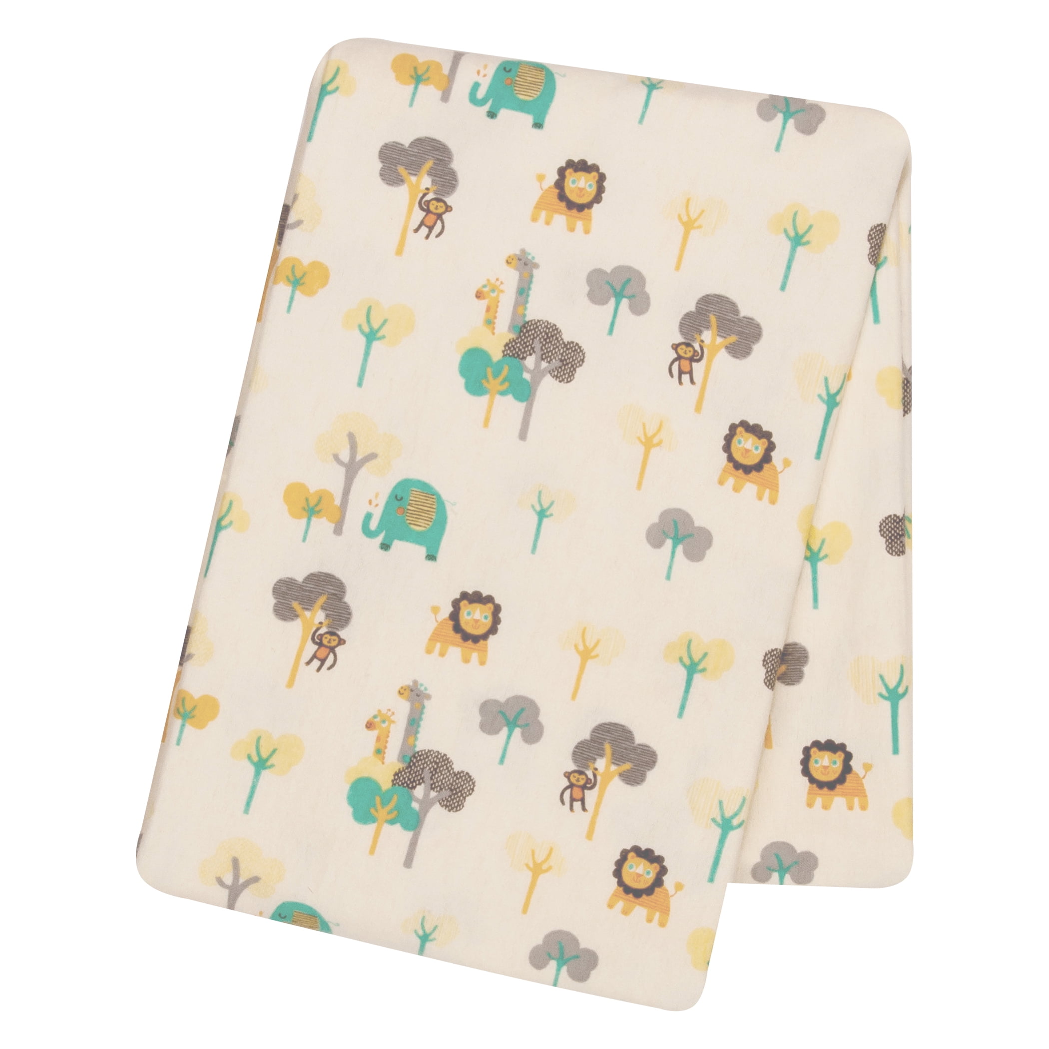 Lullaby Jungle Flannel Swaddle Blanket