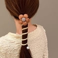 thumbnail image 1 of Fiudx Diadema para Teléfono, Elegante Lazo para El Pelo, Cuerda Duradera Elástica, Cuerda de Cuero Resistente Al Agua, Ideal para Crear Peinados y Nadar, Moda para Mujeres y Niñas, Suave Fibra de Pol, 1 of 5