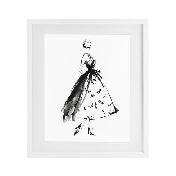 Stupell Industries Art Deco Ethereal Couture Contour White Framed Print Under Glass, 13 x 16, by Svetlana Aleynikova